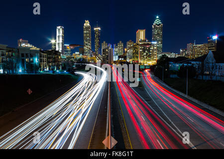 Vue d'Atlanta à Jackson Street Bridge Banque D'Images