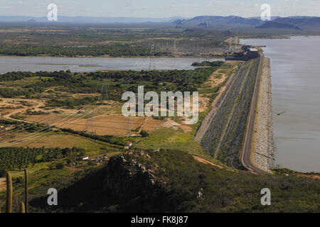 Barrage du Lac Sobradinho Centrale hydroélectrique Banque D'Images