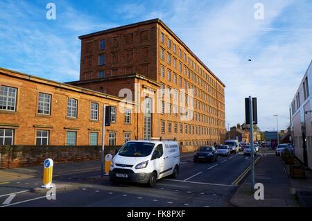 Shaddon Mill. Ancienne usine textile Junction Street, Shaddongate, Carlisle, Cumbria, Angleterre, Royaume-Uni, Europe. Banque D'Images