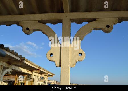 Maison traditionnelle - Plage à COLAN. .Département de Piura au Pérou Banque D'Images