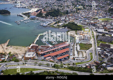 Vue aérienne de la baie de Jacuecanga Banque D'Images