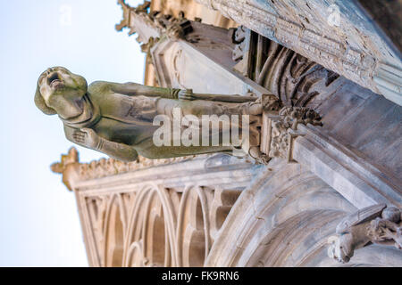 Gargouille de basilique Saint-Nazaire-et-Saint-Celse, Carcassonne Banque D'Images