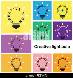 Ampoule Lumière créative idée concept Contexte, conception d'affiches pour flyer brochure couverture ,idée d'entreprise, signe de l'éducation Illustration de Vecteur