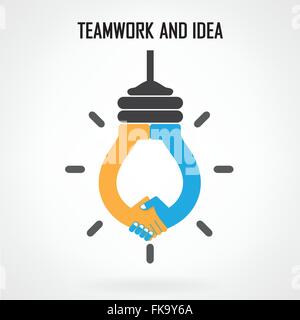 Ampoule Lumière créative Idée et prise de signer l'arrière-plan concept design pour flyer affiche brochure couverture ,idée d'entreprise Illustration de Vecteur