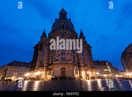 Église Notre Dame à Neumarkt à Dresde Banque D'Images