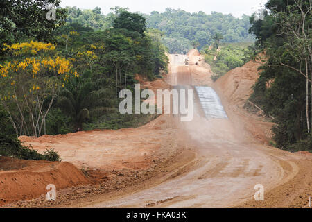 L'autoroute BR-163 Santarem Cuiaba Banque D'Images