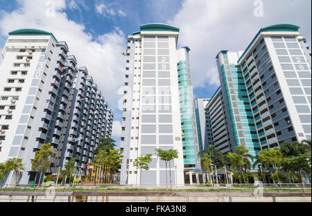 Logement à Singapour et du développement a des immeubles sur Kelantan Rd dans le quartier de Jalan Besar Singapour Banque D'Images