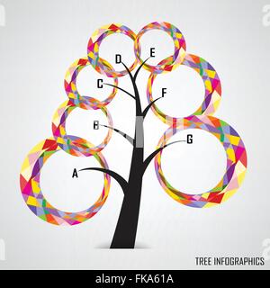 L'infographie et de l'arbre symbole d'affaires.Infographic template.enseigne.Vector illustration Illustration de Vecteur