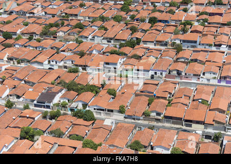 Vista Aérea de moradias do Bairro Mocambinho na zona norte da Cidade Banque D'Images