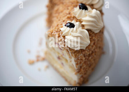 Photo d'un "Frankfurter Kranz", Frankfurter Kranz est un gâteau traditionnel de Hesse avec plein de crème. Prise le 01/03/16 à Oberursel Banque D'Images