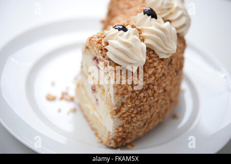 Photo d'un "Frankfurter Kranz", Frankfurter Kranz est un gâteau traditionnel de Hesse avec plein de crème. Prise le 01/03/16 à Oberursel Banque D'Images