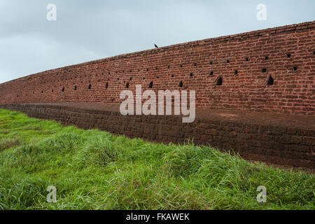 Fort de Bekal pendant la mousson Banque D'Images