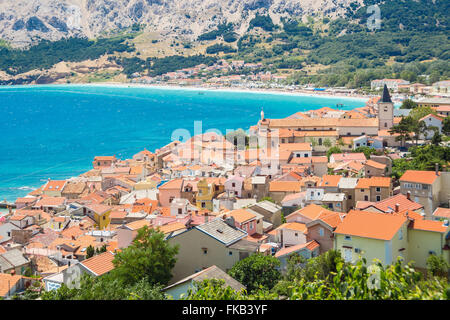 Baska, Krk, Croatie, Europe. Banque D'Images