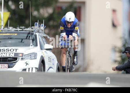 Tom Boonen lors du prologue de Paris Nice le 06 mars 2016, à CONFLANS SAINTE HONORINE, France Banque D'Images