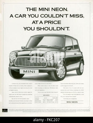 1990 UK Mini-magazine Advert Banque D'Images