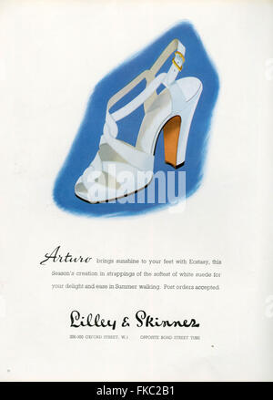 1940 UK Lilley & Skinner Annonce magazine Banque D'Images