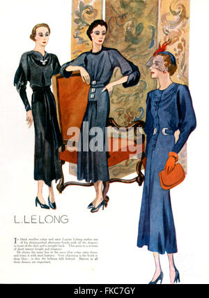 1920 UK Womens Fashion Magazine Plate Banque D'Images