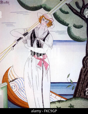 Années 1910 en France et les modes Manieres Plaque Livre Banque D'Images