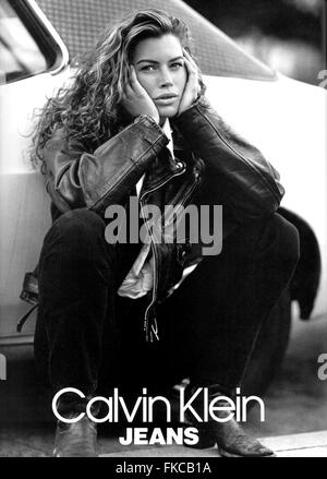 1990 UK Calvin Klein annonce Magazine Banque D'Images