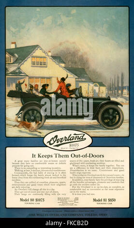 1920 USA Willys-Overland Annonce magazine Banque D'Images