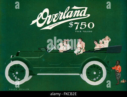 1920 USA Willys-Overland annonce Magazine (détail) Banque D'Images