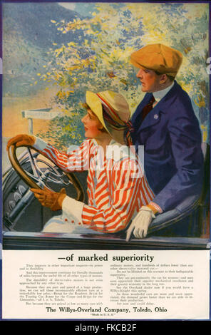 1920 USA Willys-Overland Annonce magazine Banque D'Images