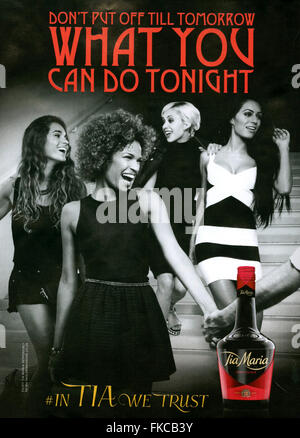 2010s UK Magazine annonce Tia Maria Banque D'Images