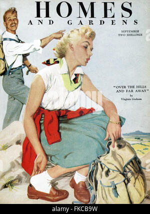 1950 UK Homes and Gardens Magazine Cover Banque D'Images