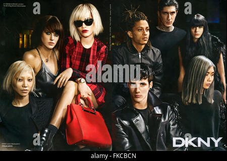 2010s UK Magazine annonce DKNY Banque D'Images