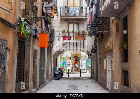 Street, El Born, Ciutat Vella, Barcelone. Banque D'Images