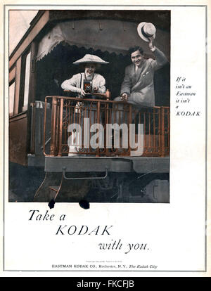 1910 USA Magazine Kodak annonce Banque D'Images