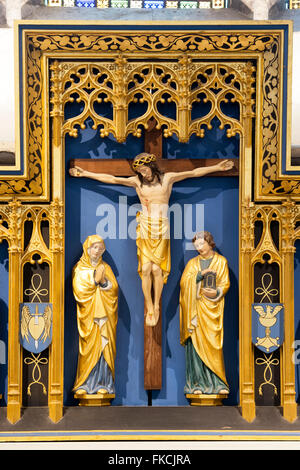 Le retable de la chapelle de Requiem. Abbaye de Dorchester. Dorchester on Thames, Oxfordshire, Angleterre Banque D'Images