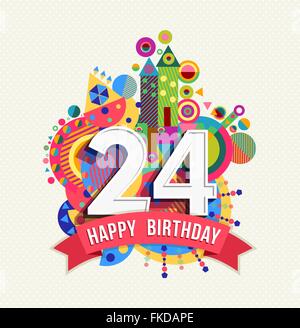 Carte D'anniversaire De 24 Ans Pour Homme Et Femme – Élégante – Cartes D'anniversaire Pour Femme, Fils, Fille, Frère, Sœur, Petit-fils, Ami, 145 Mm X