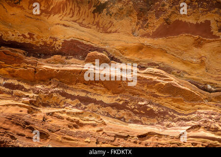 Détails des textures dans les rochers, Murchison River Gorge, le Parc National de Kalbarri, Australie occidentale Banque D'Images