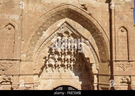 Détail sur le portail d'Ishak Pasa Palace près de la Turquie, Dogubayazit Banque D'Images