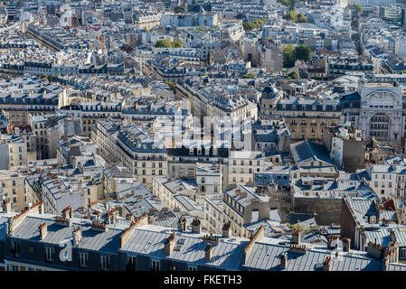 Toits de Paris vu du ciel, Paris, France Banque D'Images