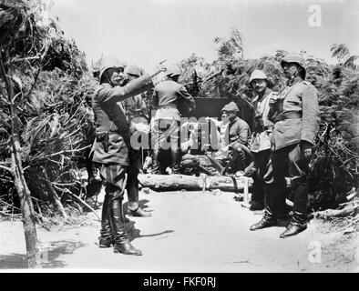 Les soldats ottomans à une batterie de tir de Gallipoli pendant la Première Guerre mondiale. Photo de Bain News Service, 1915-1916 Banque D'Images