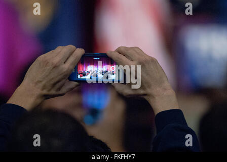 Wichita, Kansas, États-Unis, 5 mars 2016 candidat présidentiel républicain Donald Trump au caucus du Kansas Credit:Mark Reinstein Banque D'Images