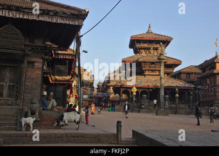 Magella Temple sur Tachupal Tole, Bhaktapur, Népal Banque D'Images