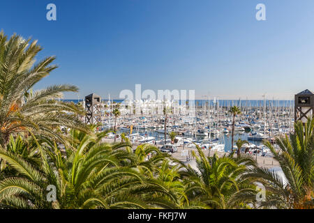 Marina, Port Olimpic, Barcelone. Banque D'Images