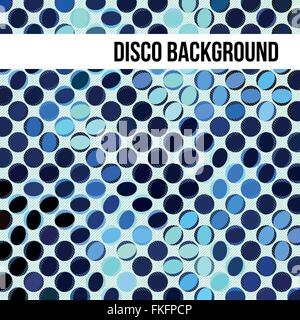 Fond bleu de cercles et d'ovales Illustration de Vecteur