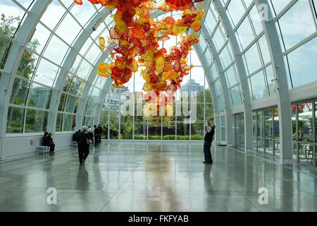 Chihuly Jardin et verre, un musée à Seattle, Washington, met en valeur l'art de Dale Chihuly. Banque D'Images