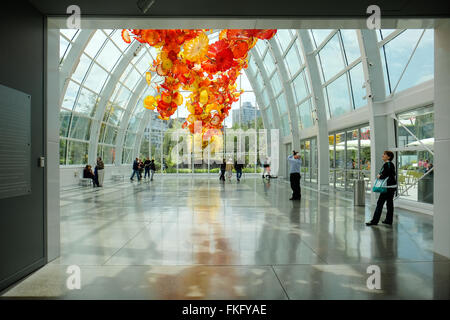 Chihuly Jardin et verre, un musée à Seattle, Washington, met en valeur l'art de Dale Chihuly. Banque D'Images