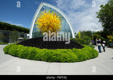 Chihuly Jardin et verre, un musée à Seattle, Washington, met en valeur l'art de Dale Chihuly. Banque D'Images