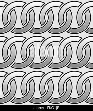 Contour d'Interlocking circles / modèle monochrome transparente anneaux. Illustration de Vecteur