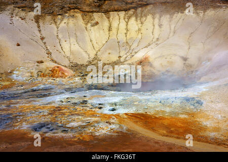 Sources chaudes volcaniques et boue, Krysuvik, SW de l'Islande Banque D'Images