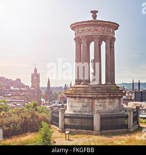 Image de l'Dougald Stewart monument sur Calton Hill. Edimbourg, Ecosse. Banque D'Images