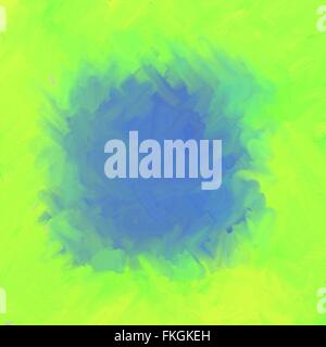 D'azur et d'encre verte à la main cadre carré coloré Banque D'Images