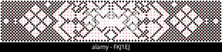 Seamless pattern design inspiré par la broderie traditionnelle roumaine Banque D'Images