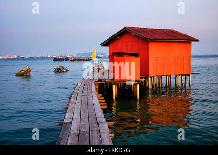 Tan Jetty, George Town, Penang, Malaisie Banque D'Images